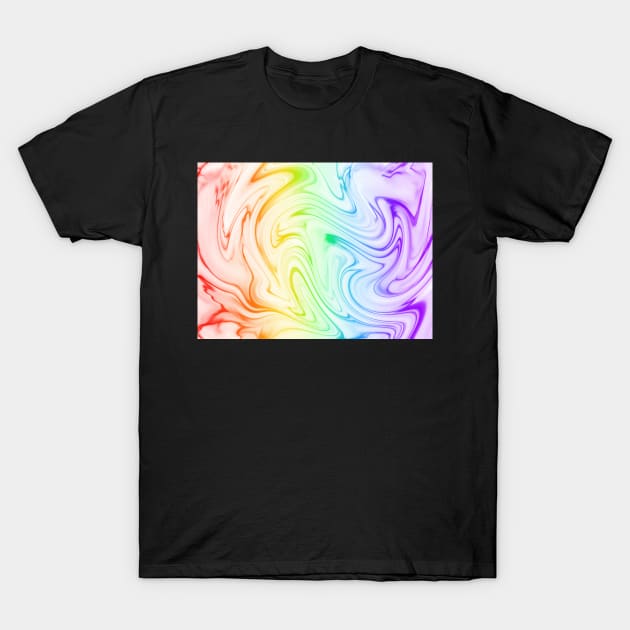 Rainbow swirls - white T-Shirt by tothemoons